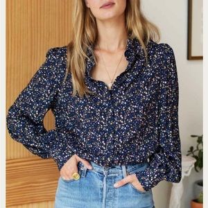Emerson Fry floral button down blouse